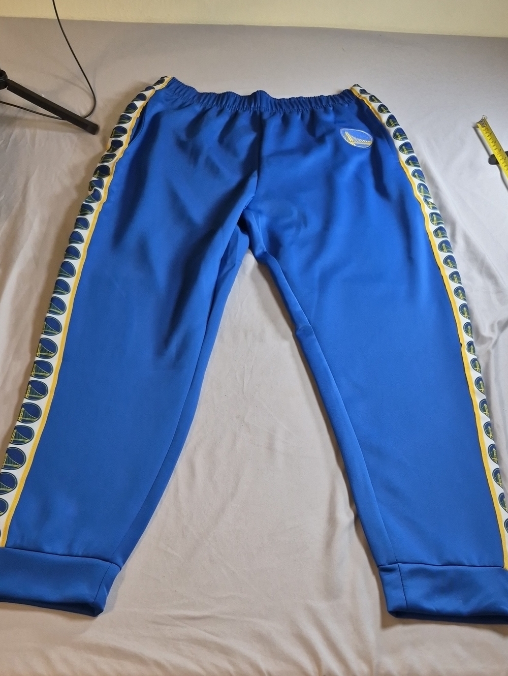 Blue Athletic Track Pants with Yellow Stripe - Adult Foco Brand